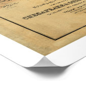 チェサピーク&オハイオ鉄道の地図1872 ポスター (角)