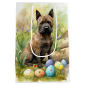 チェサピーク・ベイ・テリアとイースター・エッグホリデー ミディアムペーパーバッグ (裏面)