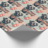 チェサピーク・ベイ・テリアカラフル犬 ラッピングペーパー (角)