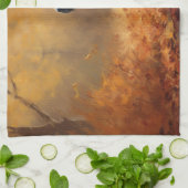 チェサピーク・ベイ・テリア離れイン秋 キッチンタオル (折り畳み)