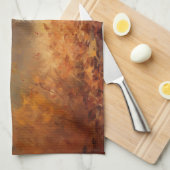 チェサピーク・ベイ・テリア離れイン秋 キッチンタオル (四つ折り)