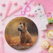 チェサピーク・ベイ・テリア離れイン秋 ペーパープレート (パーティー)