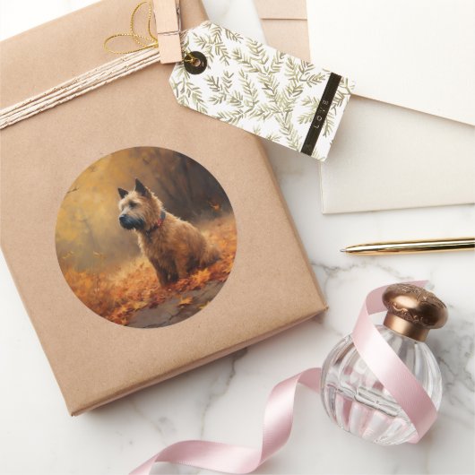 チェサピーク・ベイ・テリア離れイン秋 ラウンドシール (ギフト)