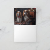 チェサピーク・ベイ・テリア雪そりのクリスマス カード (内部)