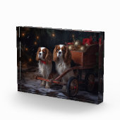 チェサピーク・ベイ・テリア雪そりのクリスマス フォトブロック (右)