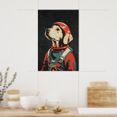チェサピーク・ベイ・レトリーバー 宇宙飛行士 ポスター (キッチン)