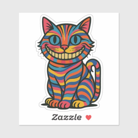 チェシャスマイルカットシール シール (シート)