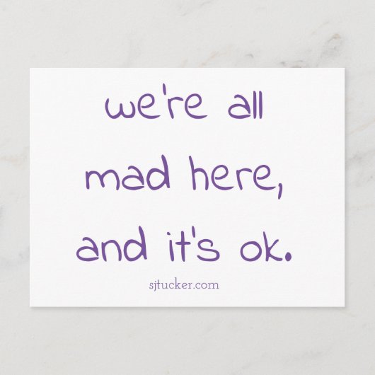 『チェシャーキッテン』の歌詞はがき ポストカード (正面)