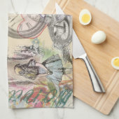 チェシャーキャットアリスワンダーランドクラシック キッチンタオル (四つ折り)