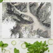 チェシャーキャットアリスワンダーランドクラシック キッチンタオル (折り畳み)