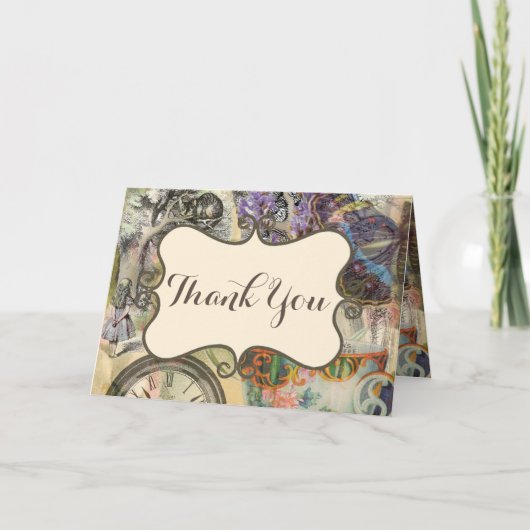 チェシャーキャットアリスワンダーランドクラシック サンキューカード (正面)