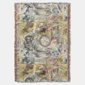 チェシャーキャットアリスワンダーランドクラシック スローブランケット (正面縦)