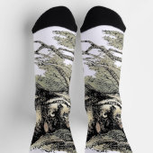 チェシャーキャットアリスワンダーランドクラシック ソックス (上部)