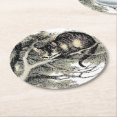 チェシャーキャットアリスワンダーランドクラシック ラウンドペーパーコースター (アングル)