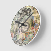 チェシャーキャットアリスワンダーランドクラシック ラウンド壁時計 (傾斜)