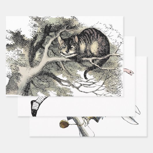 チェシャーキャットアリスワンダーランドクラシック ラッピングペーパーシート (セット)