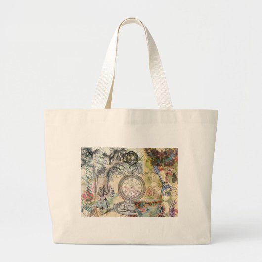 チェシャーキャットアリスワンダーランドクラシック ラージトートバッグ (正面)