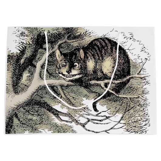 チェシャーキャットアリスワンダーランドクラシック ラージペーパーバッグ (正面)