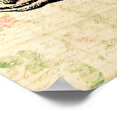 チェシャーキャットアリスinワンダーランドアートイラストレーション ポスター (角)