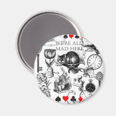 チェシャーキャットクラシックアリスin wonderlandキャラクター マグネット (正面/裏面)