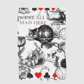 チェシャーキャットクラシックアリスin wonderland不機嫌 ゴルフタオル (正面)