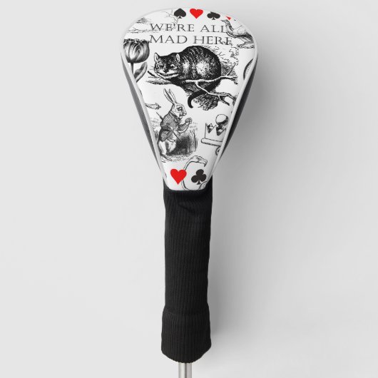 チェシャーキャットクラシックアリスin wonderland不機嫌 ゴルフヘッドカバー (正面)