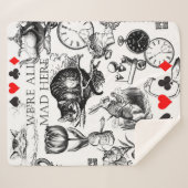 チェシャーキャットクラシックアリスin wonderland不機嫌 シェルパブランケット (正面(横))