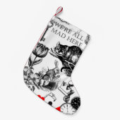 チェシャーキャットクラシックアリスin wonderland不機嫌 スモールクリスマスストッキング (正面 (吊り時))