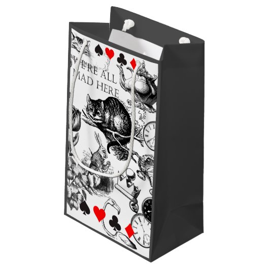 チェシャーキャットクラシックアリスin wonderland不機嫌 スモールペーパーバッグ (裏面アングル)