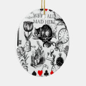 チェシャーキャットクラシックアリスin wonderland不機嫌 セラミックオーナメント (右)