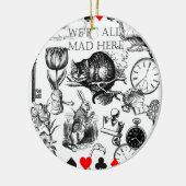 チェシャーキャットクラシックアリスin wonderland不機嫌 セラミックオーナメント (左)