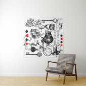 チェシャーキャットクラシックアリスin wonderland不機嫌 タペストリー (インサイチュ(横))