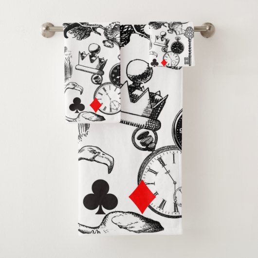 チェシャーキャットクラシックアリスin wonderland不機嫌 バスタオルセット (インサイチュ)