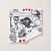 チェシャーキャットクラシックアリスin wonderland不機嫌 バスタオルセット (ウォッシュタオル)