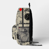 チェシャーキャットクラシックアリスin wonderland不機嫌 プリントバックパック (右)