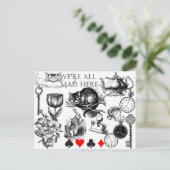 チェシャーキャットクラシックアリスin wonderland不機嫌 ポストカード (スタンド正面)