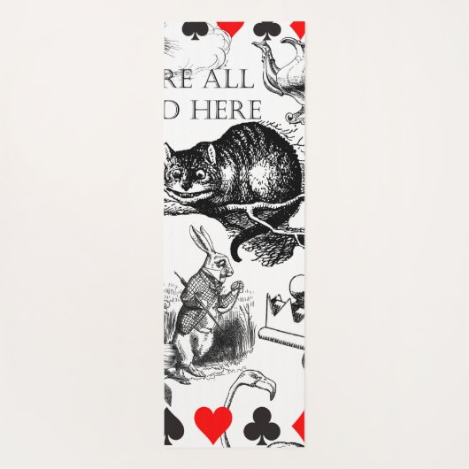 チェシャーキャットクラシックアリスin wonderland不機嫌 ヨガマット (裏面)