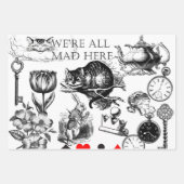 チェシャーキャットクラシックアリスin wonderland不機嫌 ラッピングペーパーシート (正面)