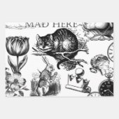 チェシャーキャットクラシックアリスin wonderland不機嫌 ラッピングペーパーシート (正面)