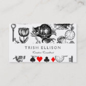 チェシャーキャットクラシックアリスin wonderland不機嫌 名刺 (正面)