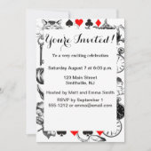 チェシャーキャットクラシックアリスin wonderland不機嫌 招待状 (正面)