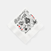 チェシャーキャットクラシックアリスin wonderland不機嫌 縁ありカクテルナプキン (角)