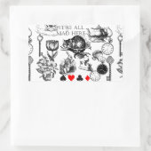 チェシャーキャットクラシックアリスin wonderland不機嫌 長方形シール (バッグ)