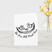 チェシャーキャットニニング我々はすべての不機嫌ここワンダーラン カード (黄色い花)