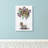 チェシャーキャットホットエアバルーン キャンバスプリント (インサイチュ (ウッドフロア))