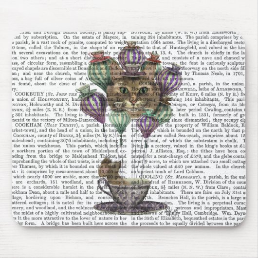 チェシャーキャットホットエアバルーン マウスパッド (正面)