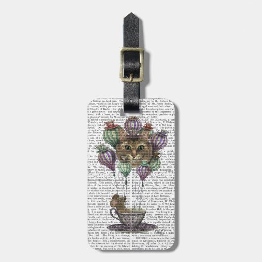 チェシャーキャットホットエアバルーン ラゲッジタグ (正面縦)