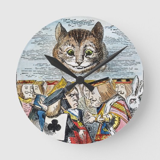 チェシャーキャット， 1865 ラウンド壁時計 (正面)