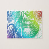 チェシャーサイケデリックな猫トリップ(幻覚体験)のようななアリス ジグソーパズル (横)