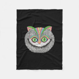 チェシャーサイケデリックな猫 フリースブランケット